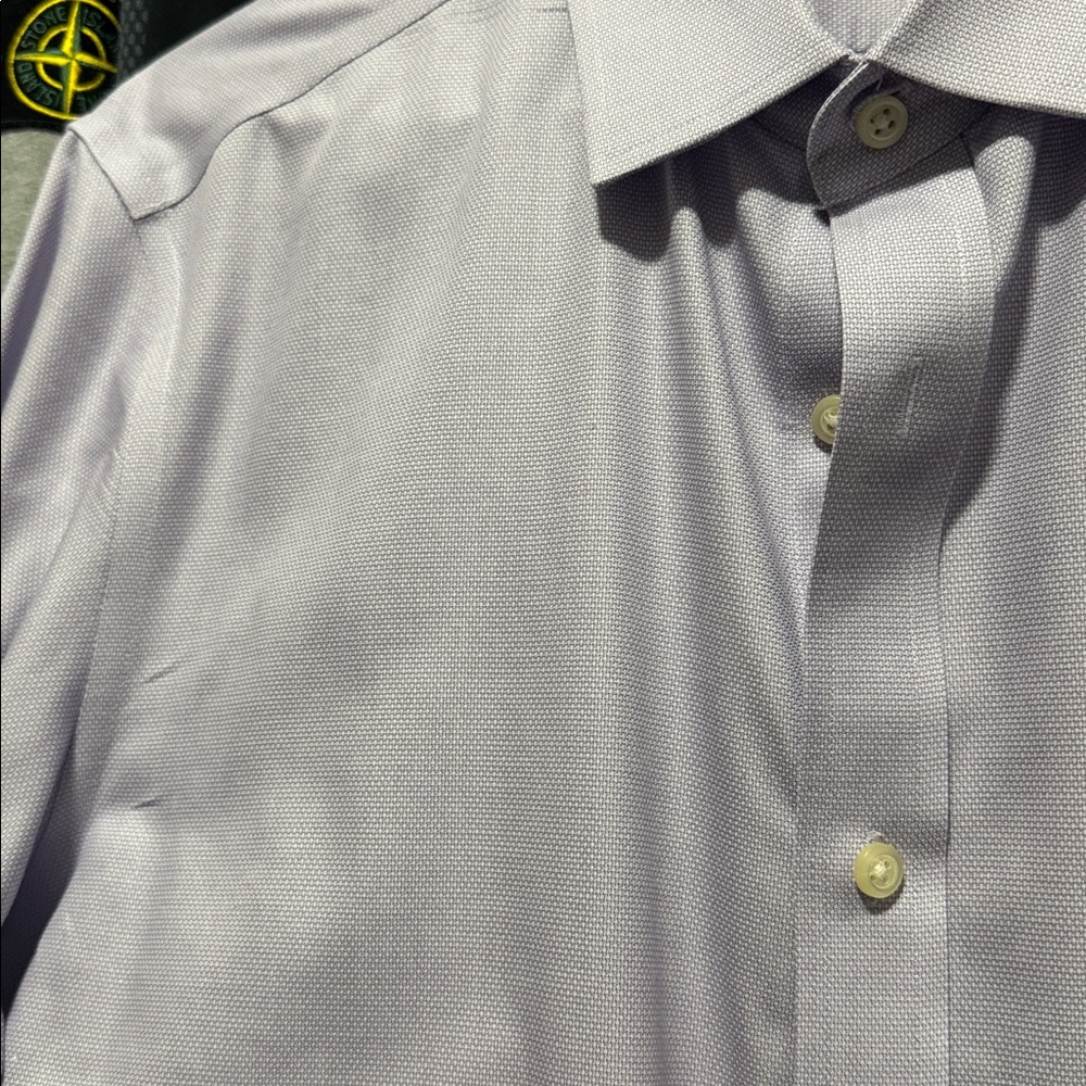 Banana Republic, Men's Light Purple Dress Shirt, large,slim fit - Picture 6 of 8